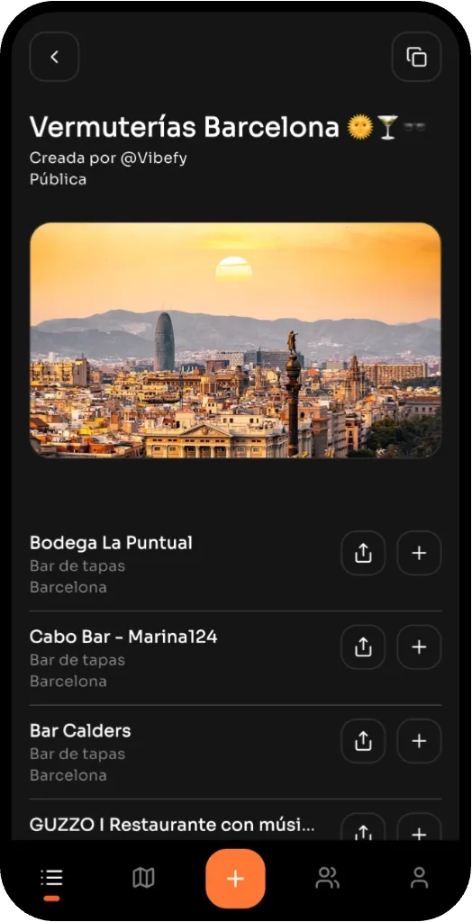 Crea listas organizadas de tus restaurantes
